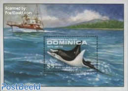Dominica 1988 Manta Birostris S/s, Mint NH, Nature - Transport - Fish - Ships And Boats - Poissons