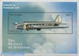 Gambia 1998 Boeing 247 S/s, Mint NH, Transport - Aircraft & Aviation - Vliegtuigen