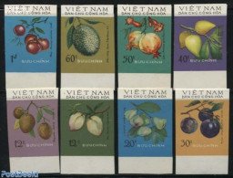 Vietnam 1975 Fruits 8v, Imperforated, Mint NH, Nature - Fruit - Frutas