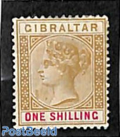 Gibraltar 1898 1Sh, Stamp Out Of Set, Unused (hinged) - Gibraltar