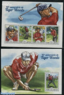 Guinea Bissau 2015 Tiger Woods 2 S/s, Mint NH, Sport - Golf - Golf