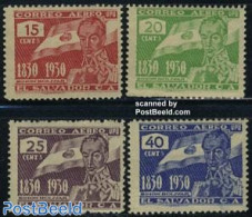 El Salvador 1930 Simon Bolivar 4v, Unused (hinged), History - Flags - Salvador