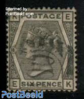 Great Britain 1873 6p, Plate 16, Inverted WM, Used, Used Stamps - Gebraucht