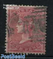Great Britain 1855 4p, Darkrosalila, WM Large Garter, Used, Used Stamps - Other & Unclassified