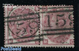 Great Britain 1867 3p, Plate 7, Used Pair, Used Stamps - Other & Unclassified