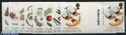 Guernsey 1995 Welcoming Face 8v, Gutterpairs, Mint NH, Nature - Butterflies - Fish - Shells & Crustaceans - Poissons