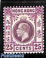 Hong Kong 1912 25c, WM Mult. Crown-CA, Stamp Out Of Set (type A), Unused (hinged) - Neufs
