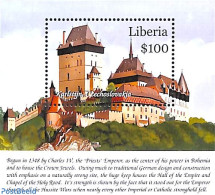Liberia 2001 Castles S/s (Czech Republic), Mint NH, Art - Castles & Fortifications - Châteaux
