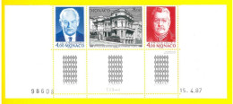 MONACO 1987 Trittico Ufficio Per Emissioni - Unused Stamps