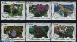 Cuba 2014 Flora & Fauna Protection 6v, Mint NH, Nature - Birds - Flowers & Plants - Reptiles - Turtles - Unused Stamps