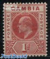 Gambia 1904 1d , WM Multiple Crown-CA, Stamp Out Of Set, Unused (hinged) - Gambia (...-1964)