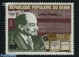 Benin 1990 100F On 150F, COLIS POSTAUX, Stamp Out Of Set, Mint NH, History - Lenin - Art - Books - Unused Stamps