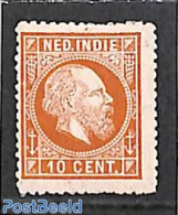 Netherlands Indies 1870 10c, Perf. 14, Small Holes, Stamp Out Of Set, Unused (hinged) - Other & Unclassified