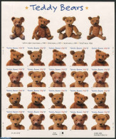 United States Of America 2002 Teddy Bears M/s S-a, Mint NH, Various - Teddy Bears - Toys & Children's Games - Nuovi