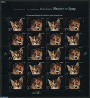 United States Of America 2002 Neuter Or Spay M/s, Mint NH, Nature - Cats - Dogs - Neufs
