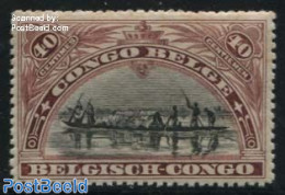 Congo Belgium 1915 40c, Stamp Out Of Set, Mint NH, Transport - Ships And Boats - Barcos