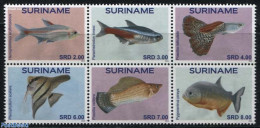 Suriname, Republic 2015 Fish 6v [++], Mint NH, Nature - Fish - Fische