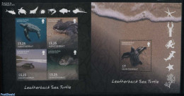 Montserrat 2015 Leatherback Sea Turtle 2 S/s, Mint NH, Nature - Reptiles - Turtles - Other & Unclassified