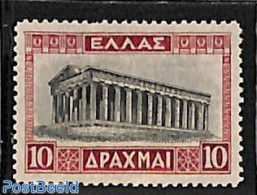 Greece 1927 10Dr, Stamp Out Of Set, Type I, Unused (hinged) - Ongebruikt