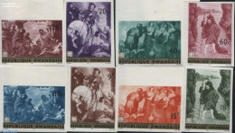 Rwanda 1967 Paintings 8v, Imperforated, Mint NH, Religion - Religion - Art - Paintings - Sonstige & Ohne Zuordnung