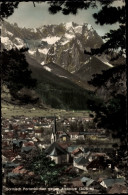 CPA Garmisch Partenkirchen In Oberbayern, Alpspitze, Ortsansicht - Autres & Non Classés