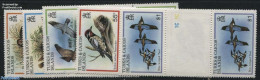 Turks And Caicos Islands 1980 Birds 5v, Gutter Pairs, Mint NH, Nature - Birds - Birds Of Prey - Ducks - Woodpeckers - .. - Other & Unclassified