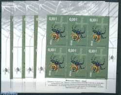 Bulgaria 2005 Spiders 4 M/s, Mint NH, Nature - Animals (others & Mixed) - Ongebruikt