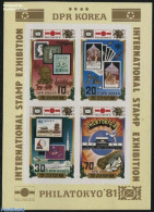 Korea, North 1981 Philatokyo 4v M/s, Imperforated, Mint NH, Stamps On Stamps - Stamps On Stamps