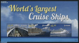 Grenada 2015 Worlds Largest Cruise Ships 3v M/s, Mint NH, Transport - Ships And Boats - Schiffe
