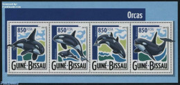 Guinea Bissau 2015 Killer Whales 4v M/s, Mint NH, Nature - Sea Mammals - Guinée-Bissau