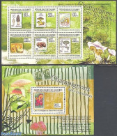 Guinea, Republic 2009 Mushrooms On Stamps 2 S/s, Mint NH, Nature - Mushrooms - Stamps On Stamps - Mushrooms