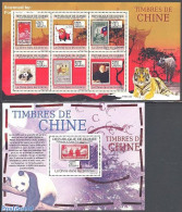 Guinea, Republic 2009 Chinese Stamps 2 S/s, Mint NH, Stamps On Stamps - Timbres Sur Timbres