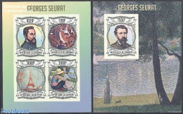 Burundi 2013 Georges Seurat 2 S/s, Imperforated, Mint NH, Modern Art (1850-present) - Paintings - Self Portraits - Andere & Zonder Classificatie