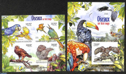 Burundi 2012 Endangered Birds 2 S/s, Imperforated, Mint NH, Nature - Birds - Birds Of Prey - Owls - Other & Unclassified