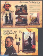 Burundi 2012 Gustave Caillebotte 2 S/s, Imperforated, Mint NH, Transport - Ships And Boats - Paintings - Schiffe