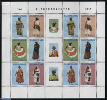 Suriname, Republic 2015 Traditional Dress M/s, Mint NH, History - Various - Flags - Costumes - Costumes