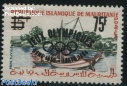 Mauritania 1962 75F On 15F, Stamp Out Of Set, Mint NH, Sport - Transport - Olympic Games - Ships And Boats - Schiffe