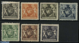 Liechtenstein 1921 Definitives 7v, Perf. 12.5, Unused (hinged), History - Coat Of Arms - Neufs
