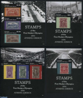Saint Vincent & The Grenadines 2015 Canouan, First Olympics On Stamps 4 S/s, Mint NH, Nature - Sport - Horses - Olympi.. - Timbres Sur Timbres