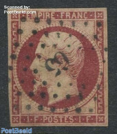 France 1853 1Fr, Carmine, Used, Used Stamps - Gebruikt