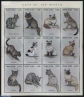 Sierra Leone 1996 Cats 12v M/s, Mint NH, Nature - Cats - Other & Unclassified