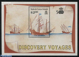 Turks And Caicos Islands 1991 The Search S/s, Mint NH, Transport - Ships And Boats - Ships