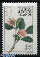 Turks And Caicos Islands 1990 $5, Stamp Out Of Set, Mint NH, Nature - Flowers & Plants - Other & Unclassified