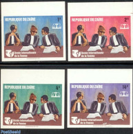Congo Dem. Republic, (zaire) 1975 Internation Woman Year 4v, Imperforated, Mint NH, History - Various - Women - Int. W.. - Zonder Classificatie