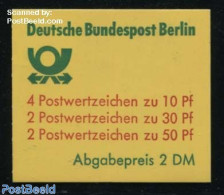 Germany, Berlin 1980 Castles Booklet (Michel-Hawid) With Lower Bar In T, Mint NH, Stamp Booklets - Art - Castles & For.. - Unused Stamps