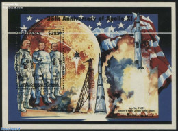 Guyana 1994 Moonlanding S/s, Mint NH, Transport - Space Exploration - Guyana (1966-...)