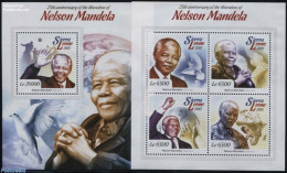 Sierra Leone 2015 Nelson Mandela 2 S/s, Mint NH, History - Nature - Various - Nobel Prize Winners - Politicians - Bird.. - Nobel Prize Laureates