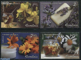 Romania 2015 Medicinal Plants 4v, Mint NH, Health - Nature - Food & Drink - Health - Flowers & Plants - Unused Stamps