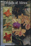 Ghana 2014 Orchids Of Africa 4v M/s, Mint NH, Nature - Flowers & Plants - Other & Unclassified