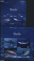 Tuvalu 2014 Sharks 2 S/s, Mint NH, Nature - Fish - Sharks - Fishes